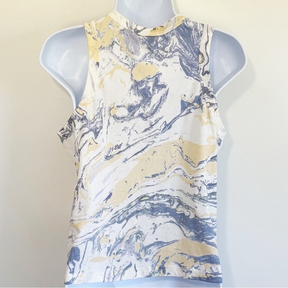 NWT RAILS The Racer Tank Blue Marble Cotton Size Medium - Picture 2 of 9